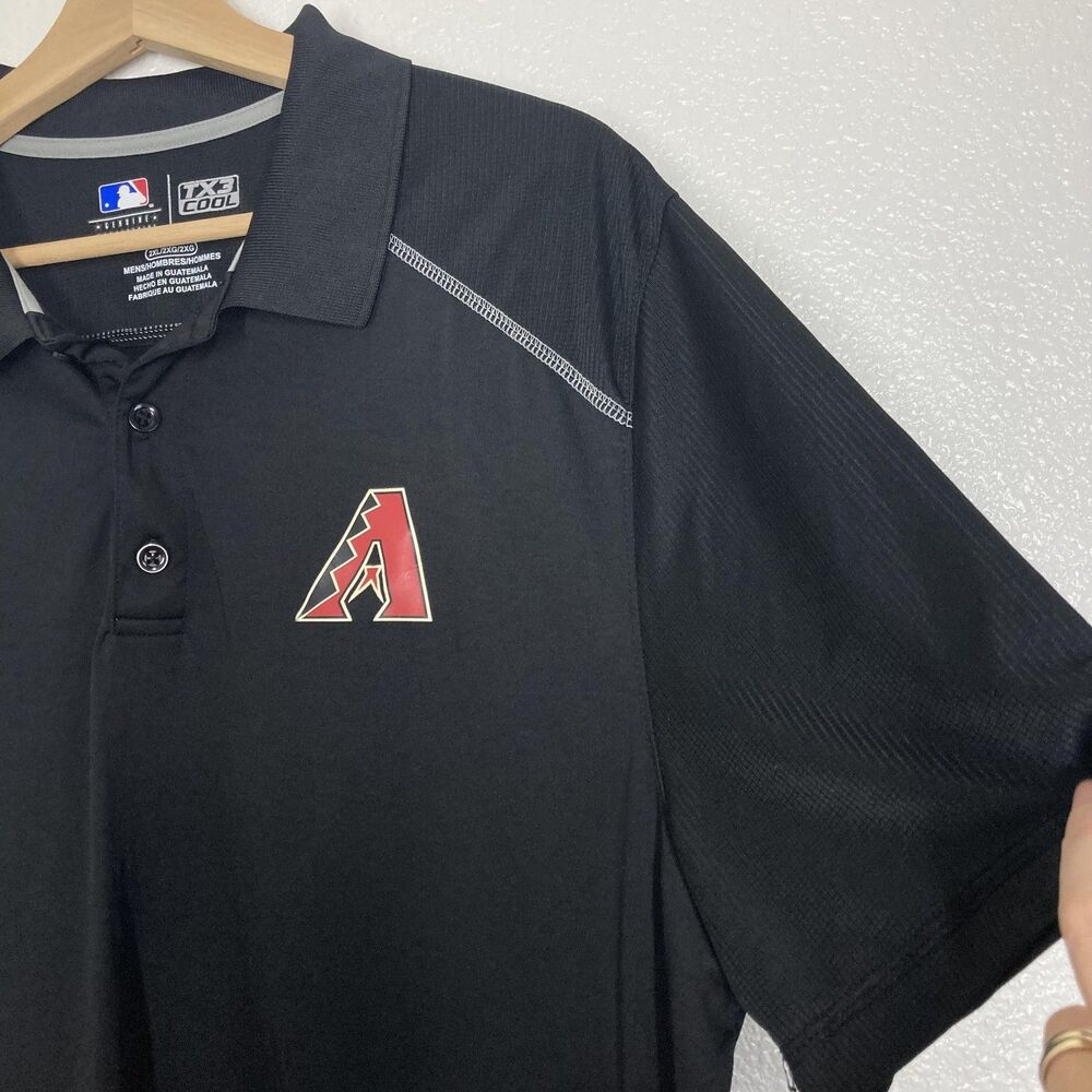 Arizona Diamondbacks Shirt Mens 2XL Black MLB Baseball Polo TX3 Cool Polyester - Picture 4 of 16